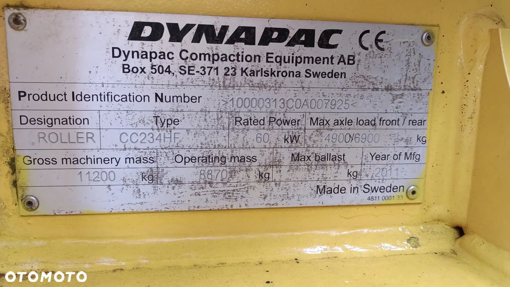 Dynapac CC234HF + rozsypywacz grysów HYDROG RG-2000 - 10