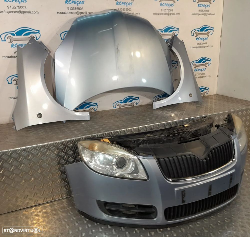 FRENTE COMPLETA SKODA FABIA II 2 MK2 542 CAPOT PARACHOQUES GUARDA-LAMAS OTICAS RADIADOR VENTILADOR FRENTE FIBRA REFORÇO - 2