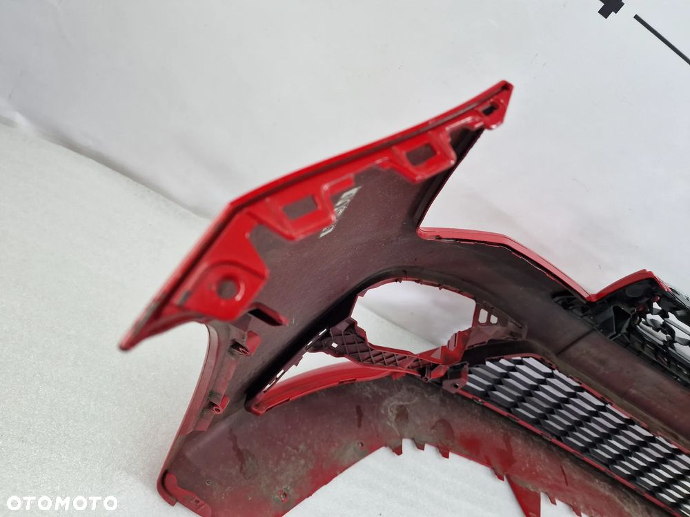 SEAT LEON 3 III 5F0 LIFT FR 16- KOMPLETNY ZDERZAK PRZEDNI PRZÓD + GRILL + KRATKA ŚRODKOWA , ŁADNY , KOLOR CZERWONY , NR 5F0807221AB / 5F0807221AJ , NR AUKCJI NZ971 - 27