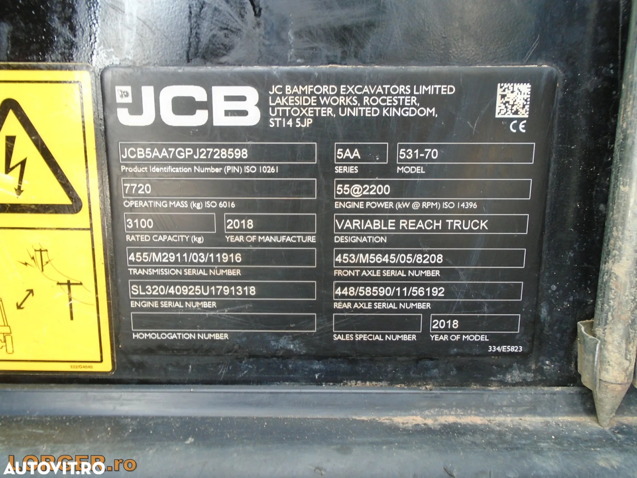JCB 531 -70 - 16