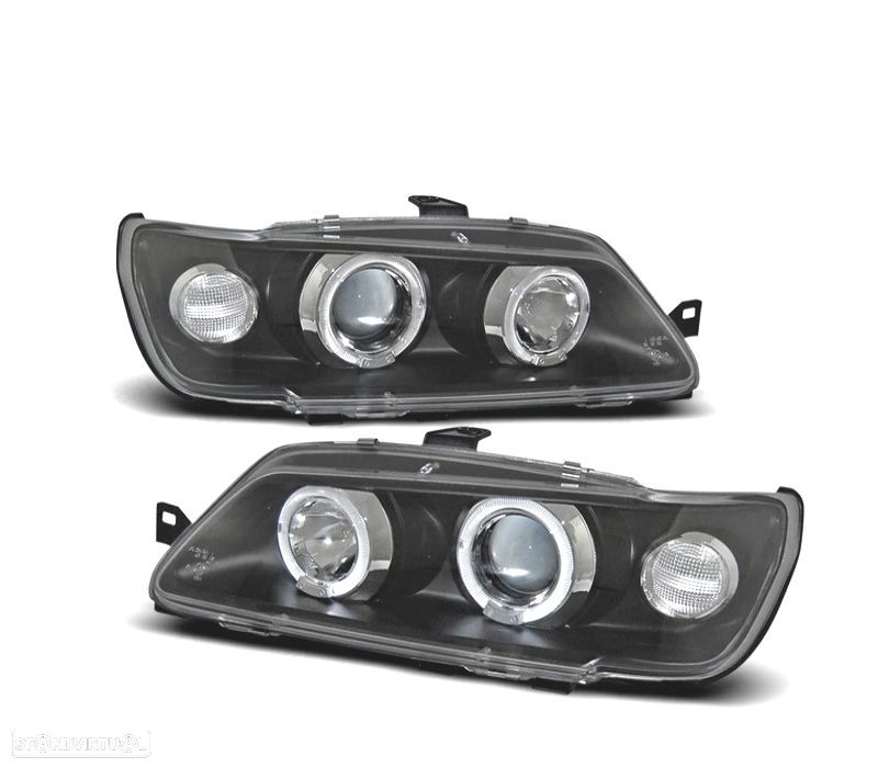 FARÓIS FRONTAIS ANGEL EYES 306. FUNDO PRETO - 1