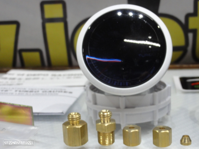 Manômetro da Pressão do Turbo 4 bar Fundo Preto / smoke c/iluminação led branco Depo Racing Japan - 13