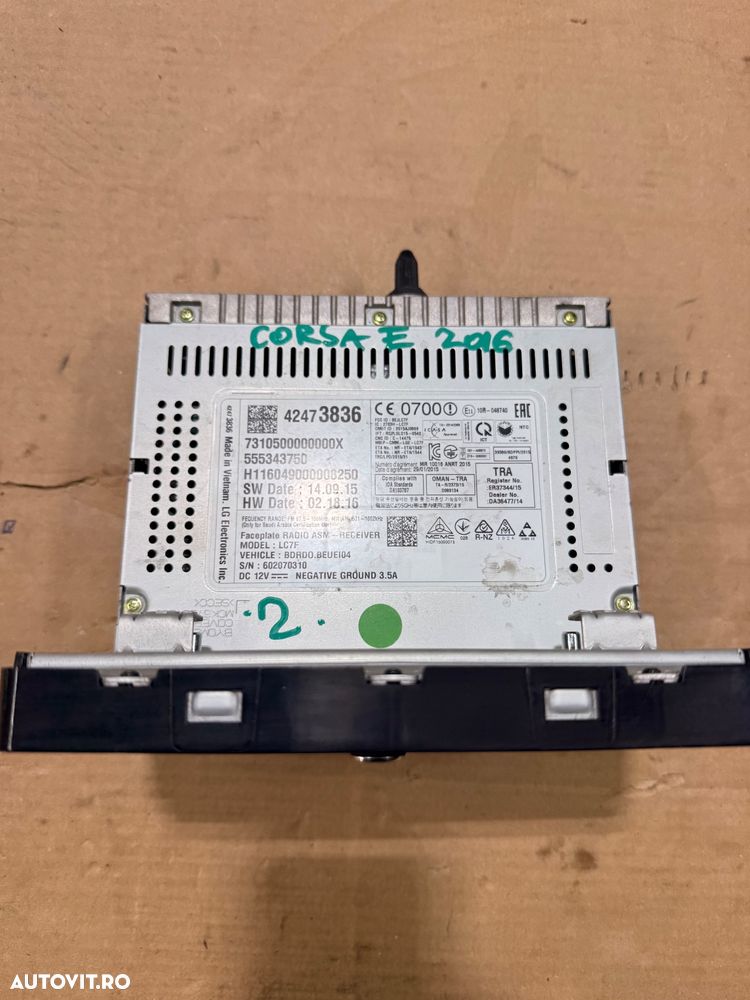 Display multimedia, radio, navigatie OPEL CORSA E an 2016 cod 42473836 - 2