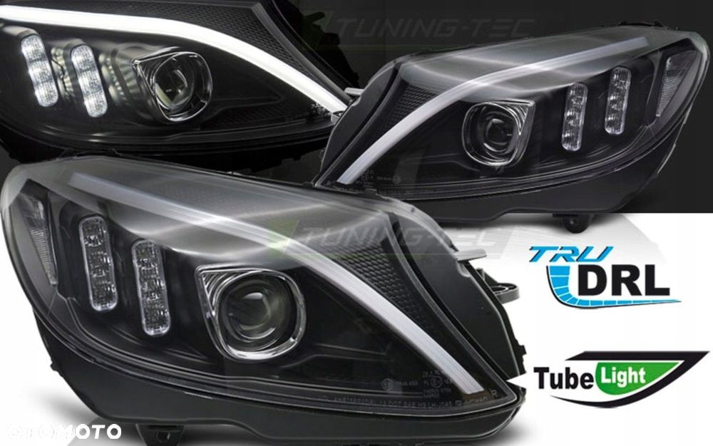 Reflektor Lampa kpl Diody Soczewka Clear Black Mercedes C-klasa w 205 14-18 - 2