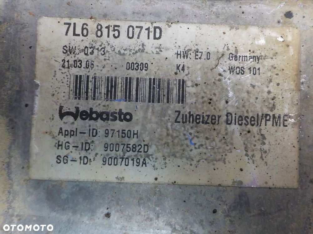 VW TOUAREG 3.0 TDI OGRZEWANIE POSTOJOWE WEBASTO THERMO TOP - 9