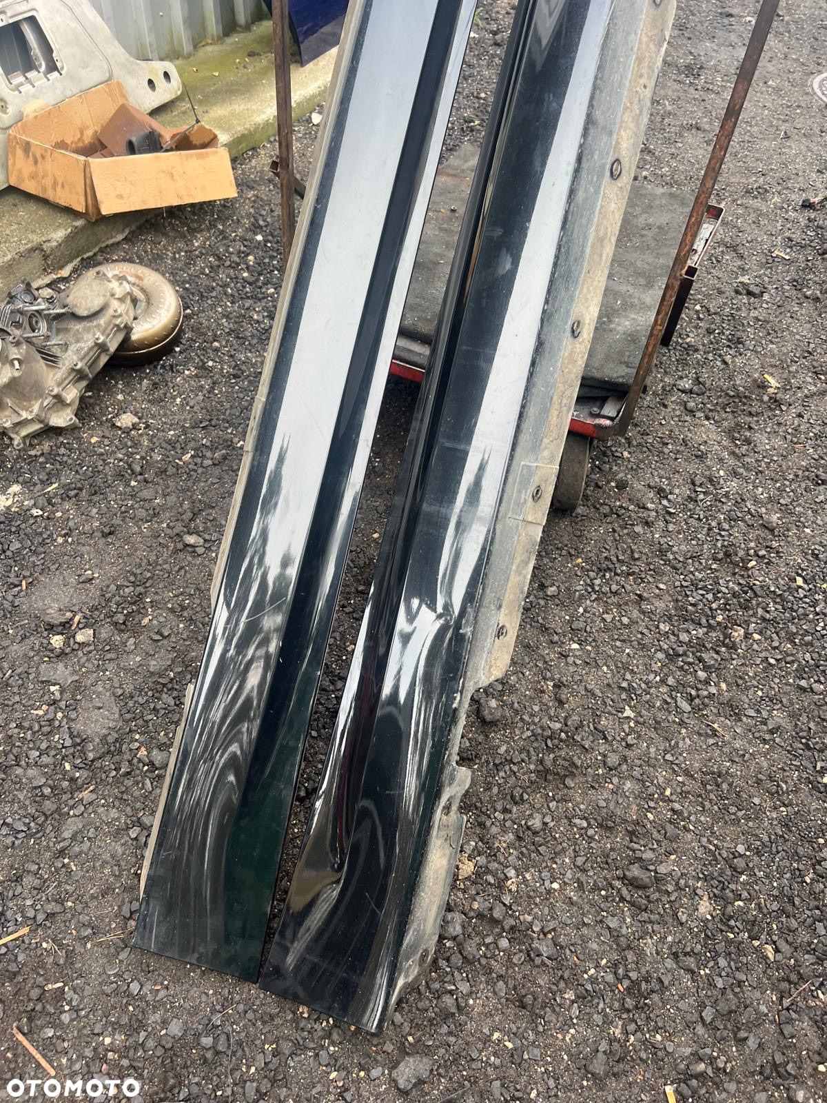 Nakładka progowa nakładki e90 e91 lift lci 475 BlackSapphire lewa prawa idealne + ślizgi - 2