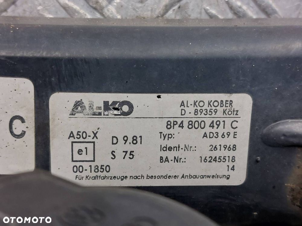 HAK HOLOWNICZY + TABLICZKA + WIĄZKA AUDI A3 8P 5D 8P4800491C BRAK KULI - 5