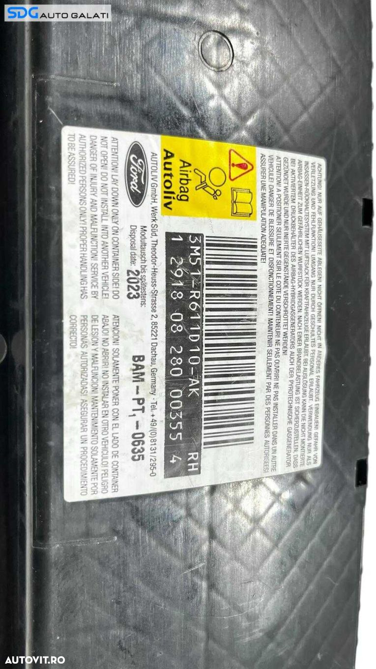 Unitate Modul Calculator Control Airbag Scaun Dreapta Fata Ford C-Max FaceLift FL 2007 - 2010 ( Lovit ) Cod 3M51-R611D10-AK [L5751] - 8