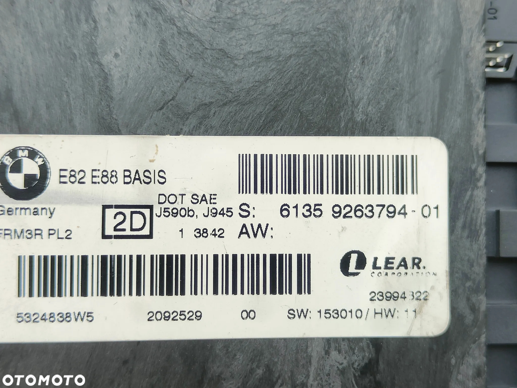 BMW E82 E88 Moduł sterownik świateł 9263794 - 3
