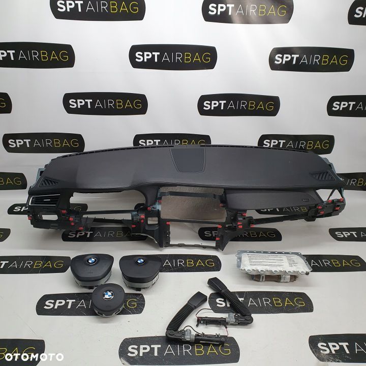 BMW 7 F01 F02 DESKA ROZDZIELCZA KONSOLA KOKPIT PULPIT PODUSZKI AIRBAG AIR BAG PASY KIT SET - 1