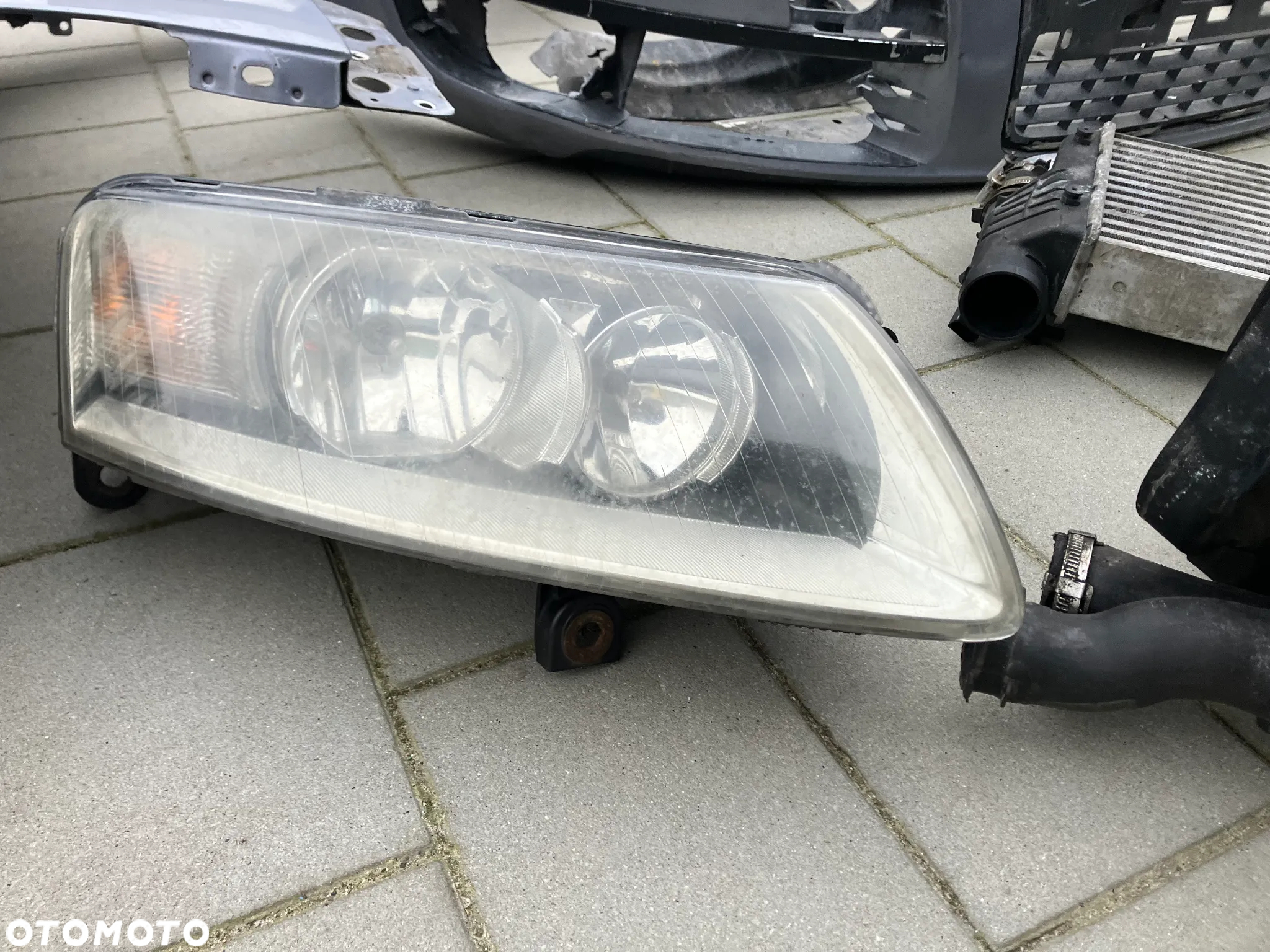 KOMPLETNY PRZÓD LY7H AUDI A6 C6 2.7TDI 3.0TDI MANUAL PRZED LIFT EUROPA MASKA BŁOTNIK PAS PRZEDNI CHŁODNICE ZDERZAK LAMPY BŁOTNIKI LAMPA PRAWA LEWA - 8