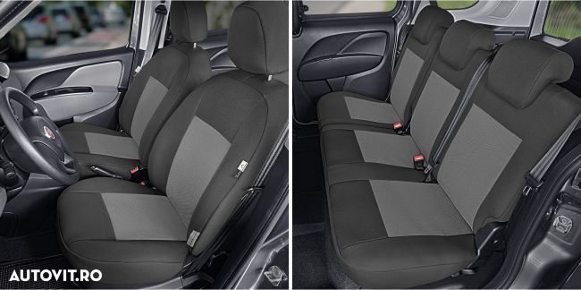 Set huse scaun dedicate Fiat Doblo 4, 2015-2022, fata si spate, Kegel Polonia - 2