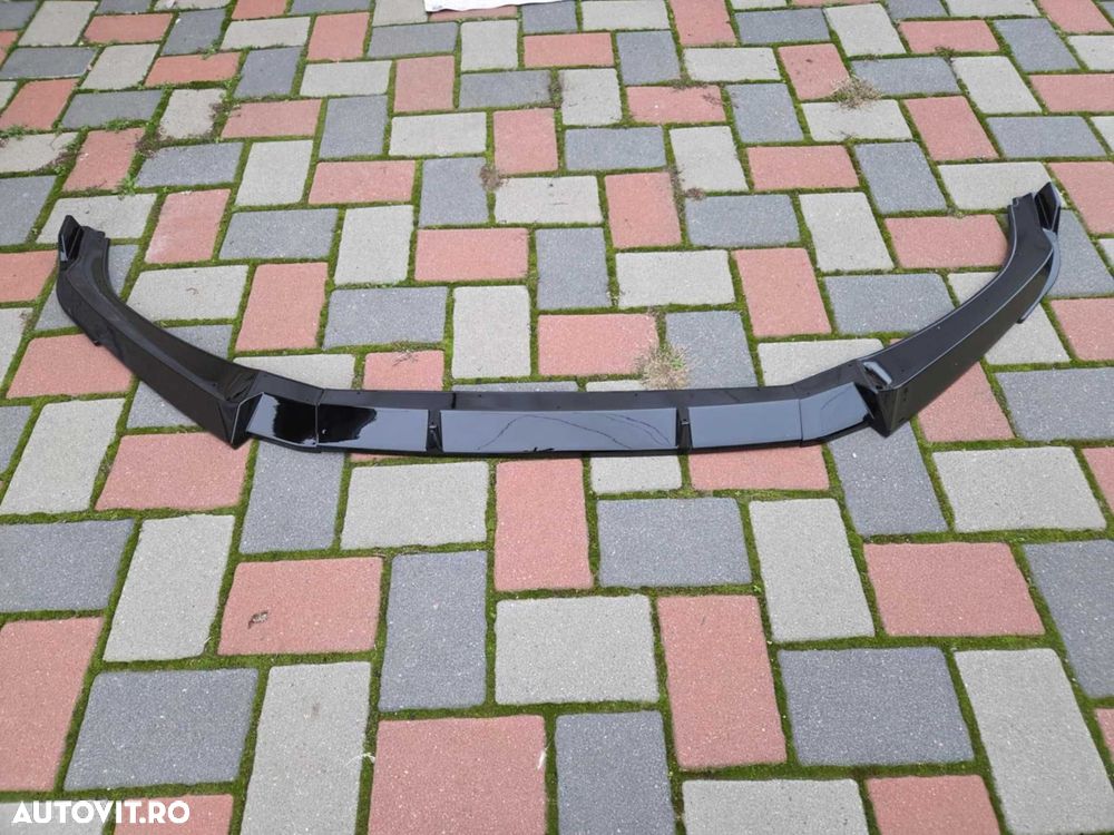 Lip Prelungire Extensie Bara Fata Audi A4 B9 Sline 17-19, Negru Lucios - 9