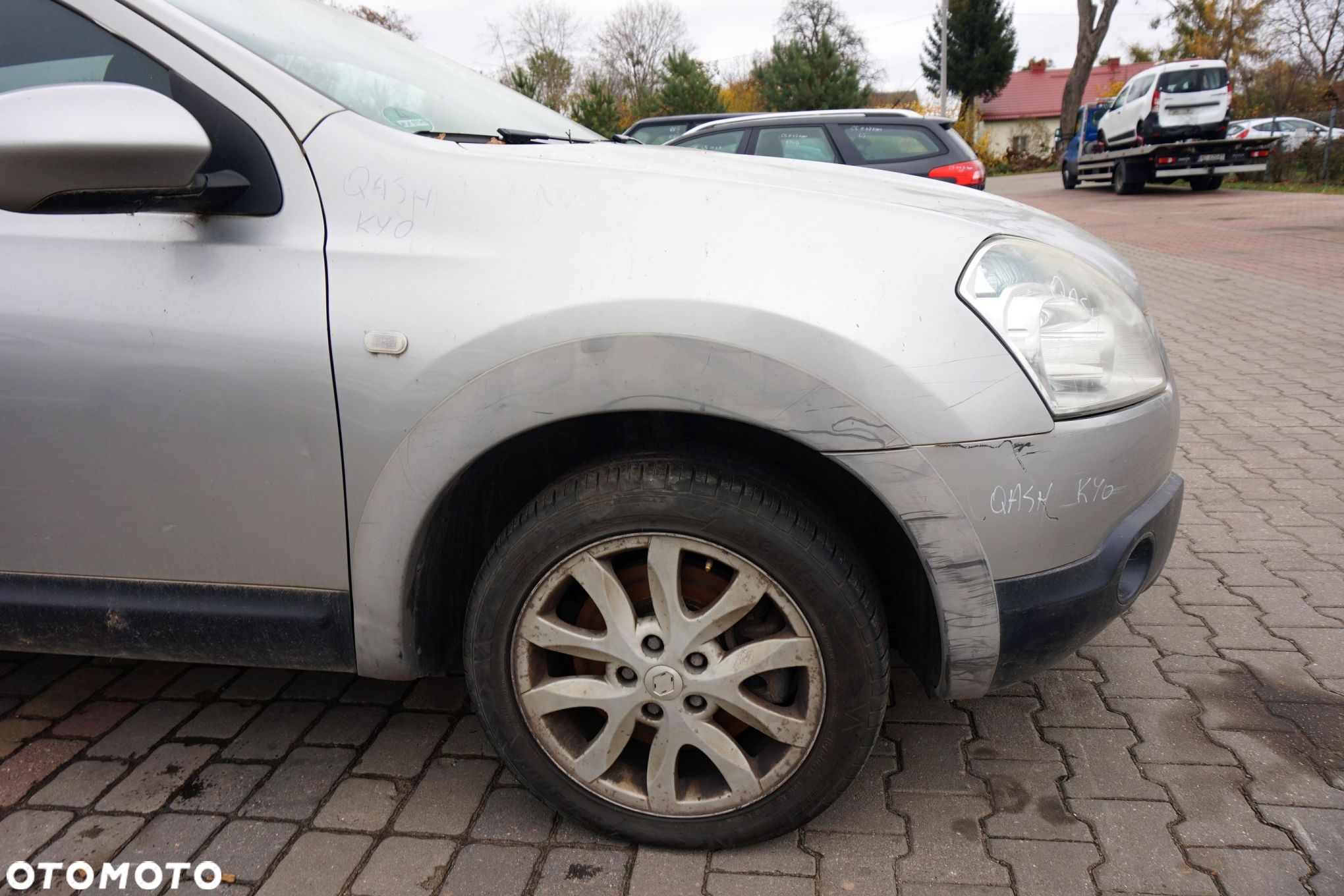 MASKA ZDERZAK BŁOTNIKI LAMPY QASHQAI+2 I J10 KY0  NISSAN 2008-2013 SREBRNY PRZÓD KOMPLETNY - 13