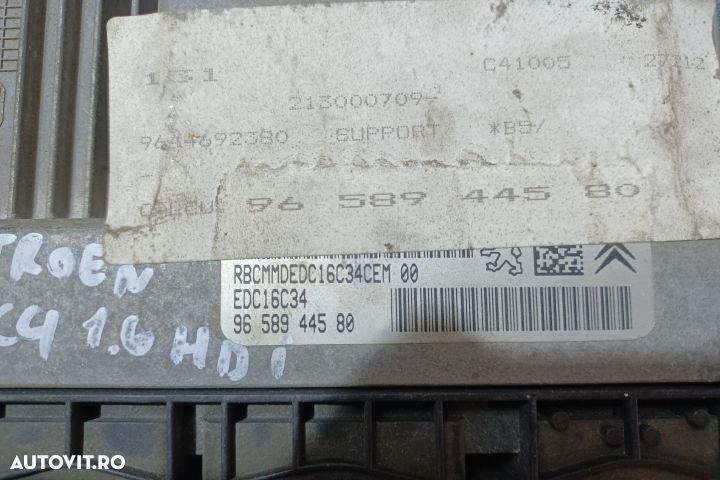 Calculator motor ECU 9658944580 - 1.6 HDI 9658944580 - 1.6 HDI Citroe - 3