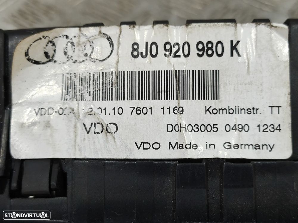 Quadrante painel de instrumentos Audi TT 8J - 8