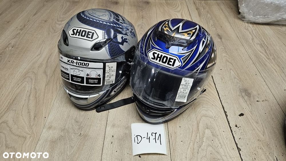 Zestaw 2 kasków SHOEI XR-1000 + Raid II Rozmiar XS Do renowacji / Na części - 1