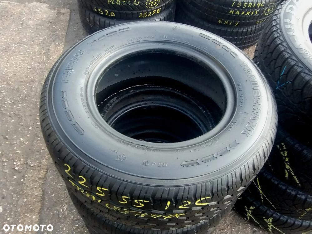 225/55R12C 12 C 104N Opony Letnie Lato Całoroczne Wielosezonowe M+S TRAILERMAXX RADIAL Cheng Shin 6mm do lawety przyczepy Legnica ALU-RAD 225/55 - 7