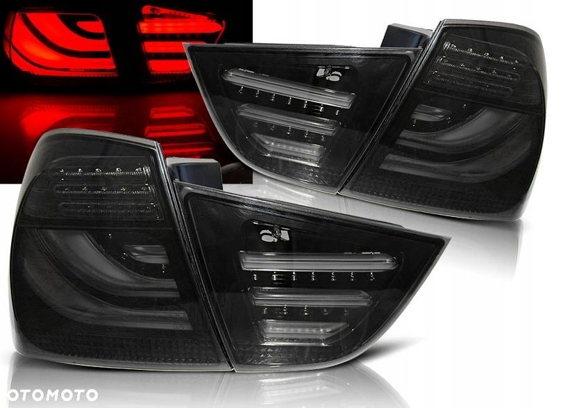 Lampy tyl L+R Led Neon Tuning Black Smoke Bmw 3 e90 sedan Lift Lci 2008-12 - 2