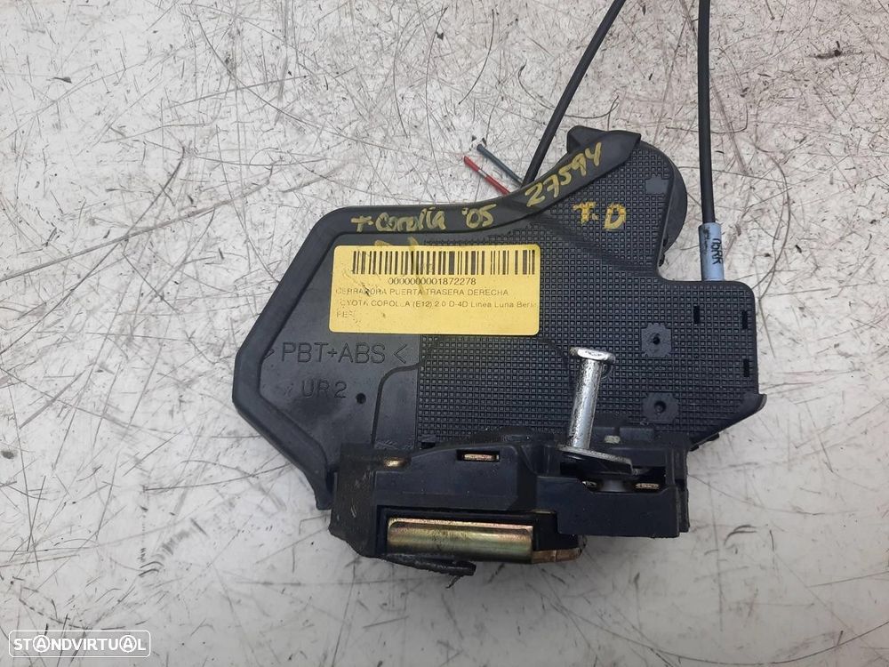 FECHADURA PORTA TRASEIRA DIREITA TOYOTA COROLLA 2005 -6905012350 - 1