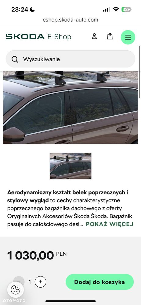 Box dachowy skoda octavia 4, 380 litrów + relingi - 13
