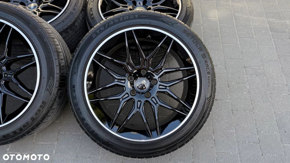 Kola r21 5x130 275/45 ET48 10.5J audi q7 sq7 porsche cayenne volkswagen vw touareg DOTZ Black alufelgi LongBeach - 2