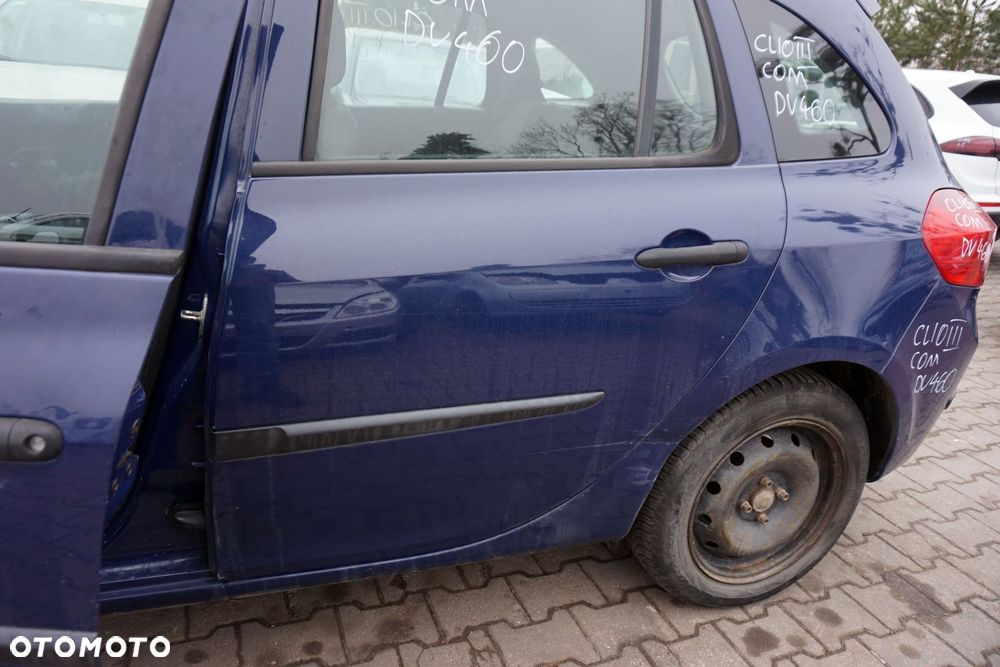 DRZWI TYLNE LEWE CLIO III PH1 KOMBI OV460  GRANATOWY RENAULT 2005-2009 - 4