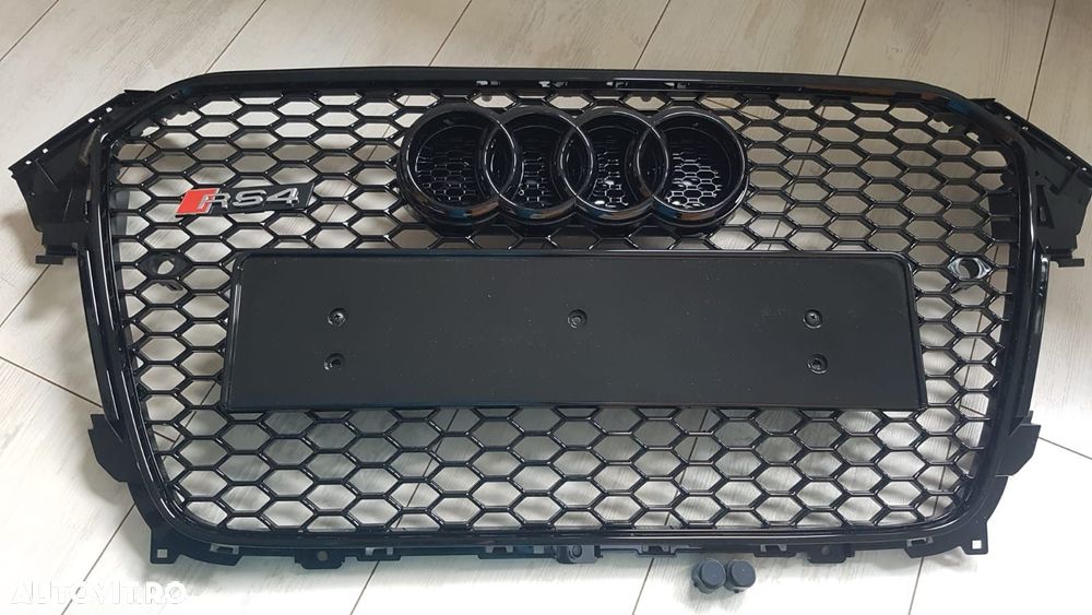 Grila-Fagure-RS4-Look-Audi-A4-B8.5-2012-2016-Negru-Lucios-Premium-Noua - 7
