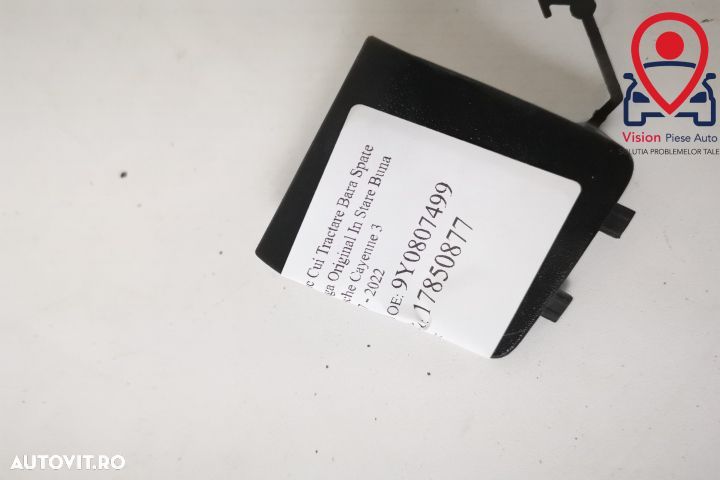 Capac Cui Tractare Bara Spate Stanga Original In Stare Buna Porsche  C - 5