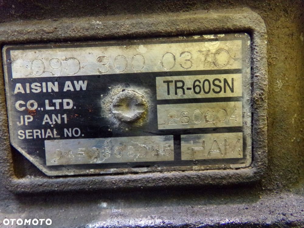 VW TOUAREG 3.2 B 07r 241KM skrzynia biegow AUTOMAT HAM 09D3000370 TR-60SN - 5