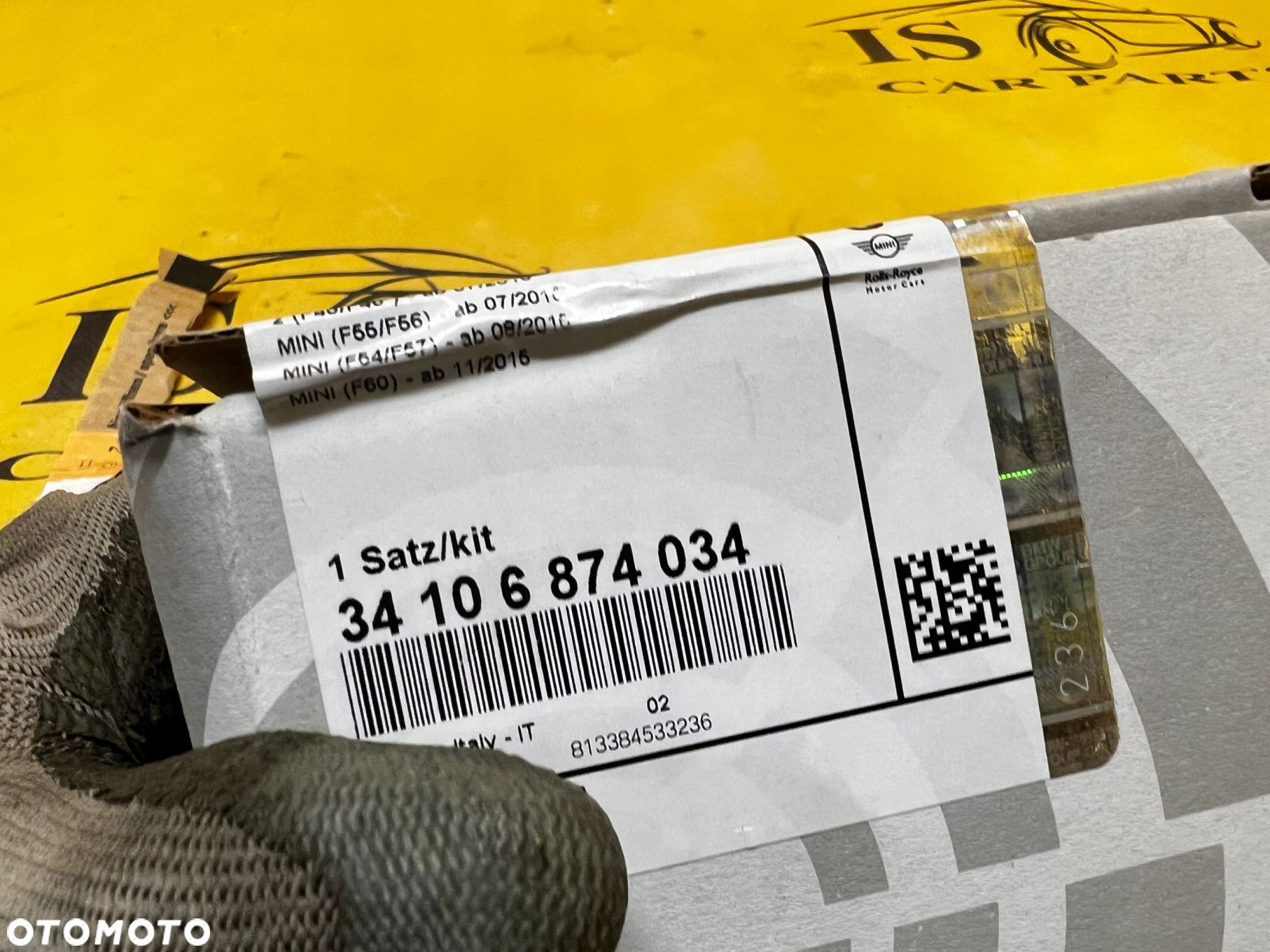 KLOCKI HAMULCOWE Z CZUJNIKIEM BMW 2 F45 MINI F54 F55 F56 F57 F60 NOWE OEM - 4