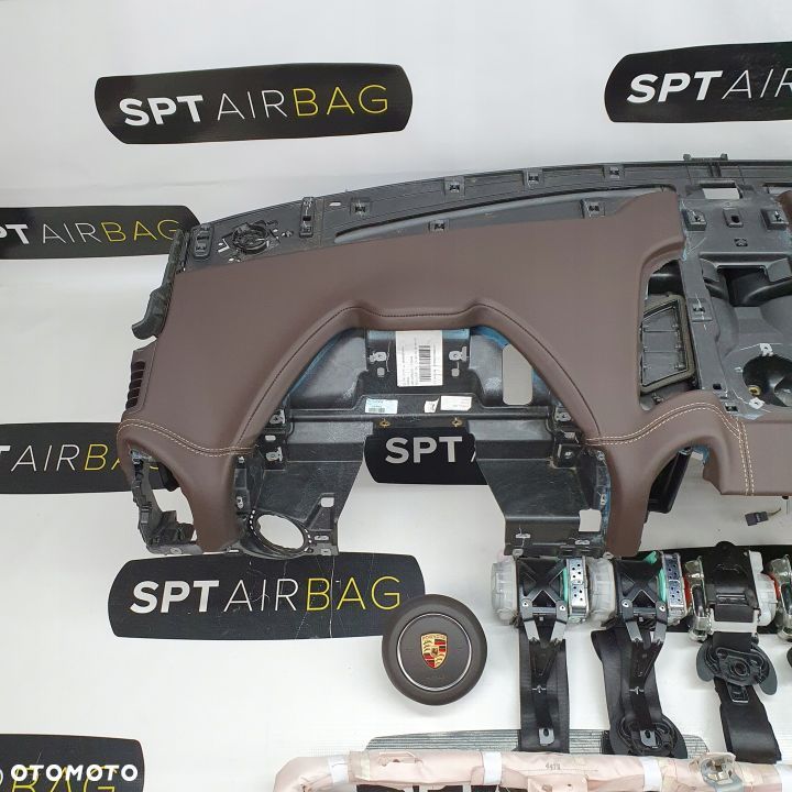 PORSCHE CAYENNE II 2 LIFT DESKA ROZDZIELCZA KONSOLA KOKPIT PULPIT PODUSZKI AIRBAG AIR BAG PASY KIT SET - 2