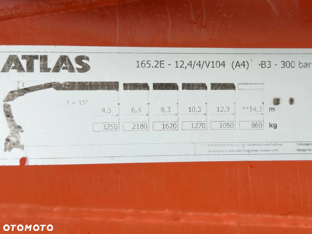 MAN TGS 28.360 * WYWROTKA 4,80m * ATLAS 165.2E - A4 + PILOT * 6x4 - 9
