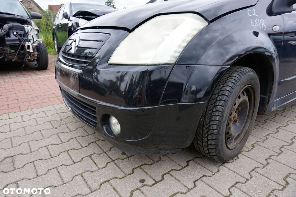 MASKA ZDERZAK BŁOTNIKI LAMPY C2 PH1 EXYB  CITROEN 2003-2005 CZARNY PRZÓD KOMPLETNY - 9