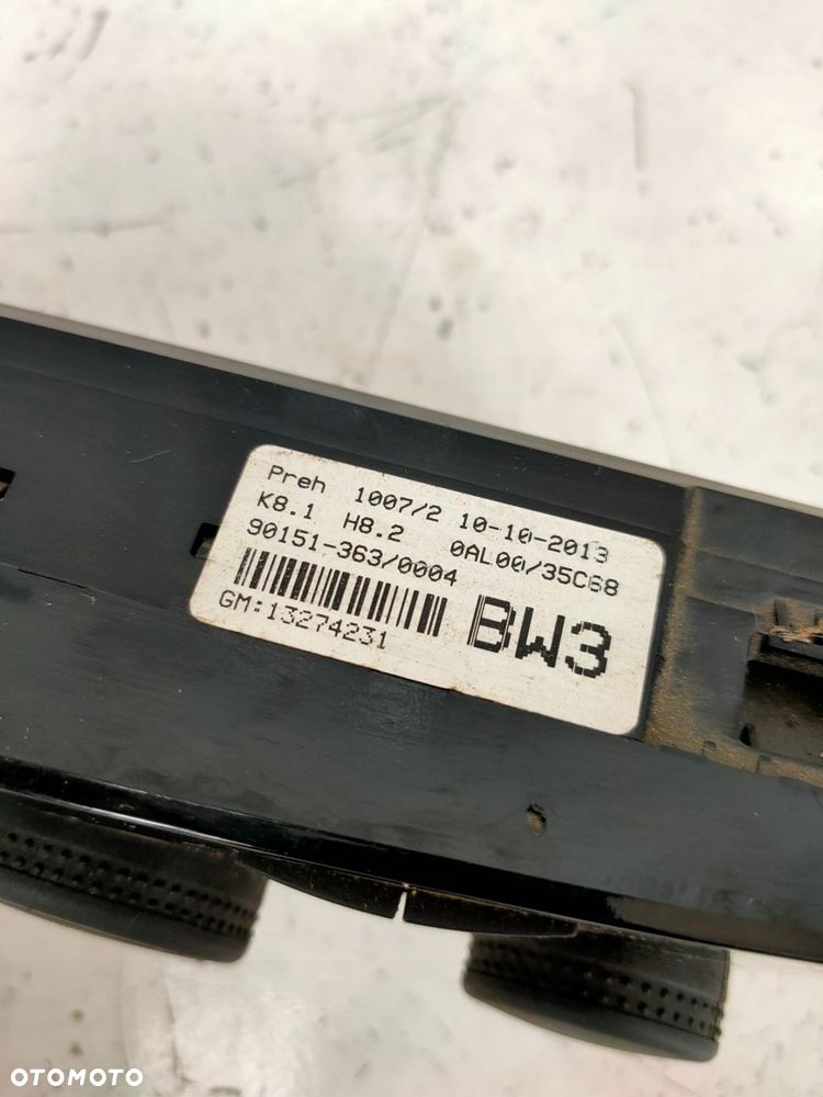 panel sterowania nawiewu astra h gtc 13274231 - 2