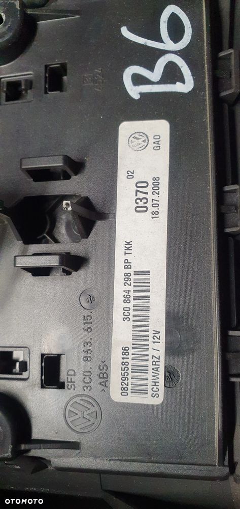 Kratka nawiewu powietrza tył tylna schowek VW Passat B6 3C0864298BP 3C0863615 - 6