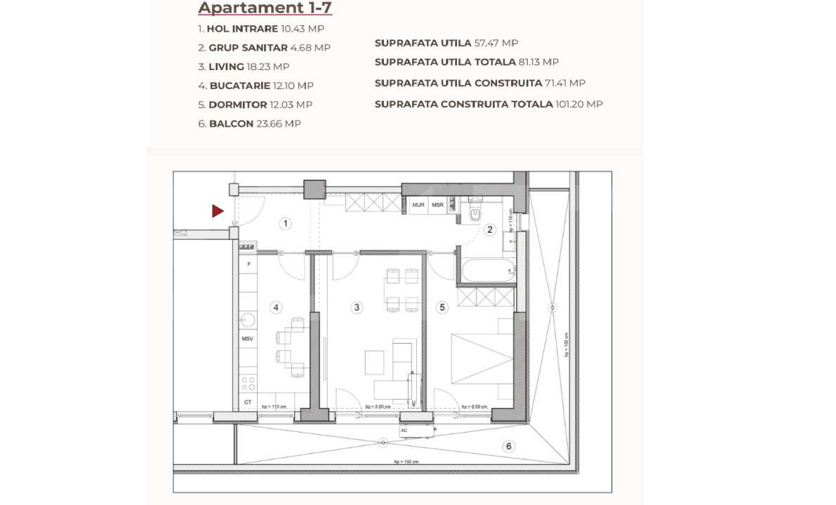 Apartament 2 camere, 81.13 mp, ansamblu 0% Comision Achizitie, Calea S — fotografia 2