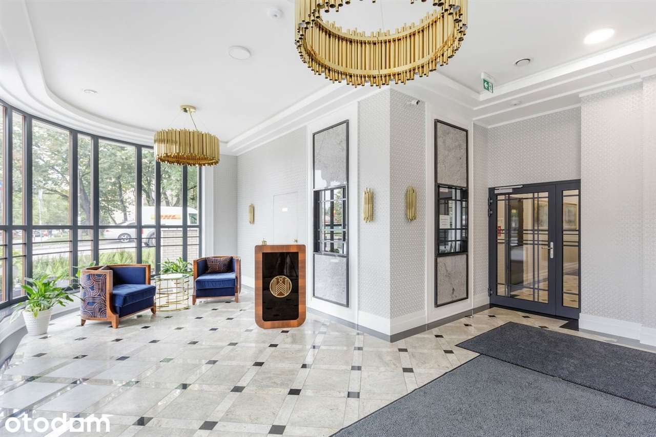 widok na panoramę miasta | art deco design