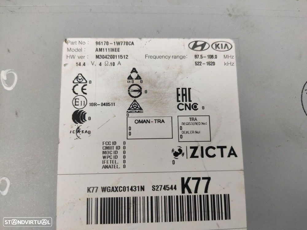 Rádio / auto-rádio KIA Rio III (UB) - 3