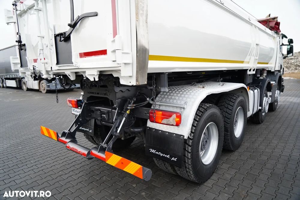 Scania P 410 / 8x4 / BASCULATOR 2 LATERAL / HIDRODOXIE LATERALĂ / BORDMATIC / OPTICRUISE / ANVELOPE 100% / EURO 6 - 19