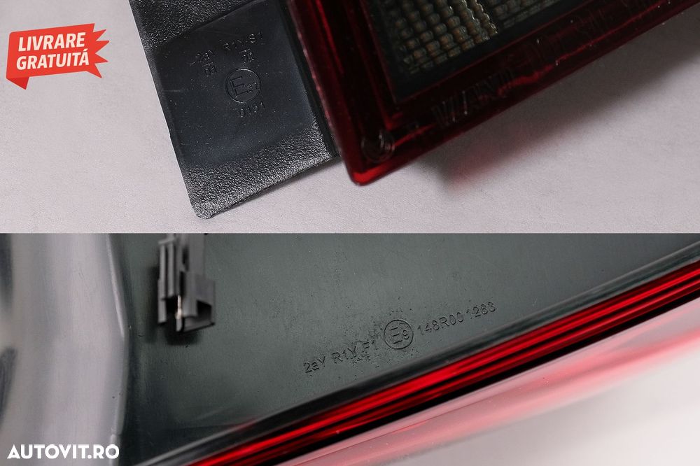 Stopuri Full LED VW Golf 6 VI (2008-2013) R20 Design Rosu Fumuriu cu Semnal Dinami- livrare gratuita - 11