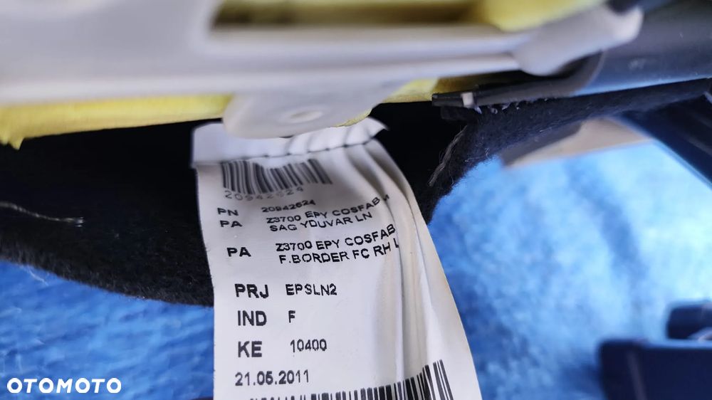 FOTEL PRAWY PRZÓD PÓŁSKÓRA PÓŁ SKÓRA BEŻOWY KREMOWY NAPINACZ DOPINACZ ZAPINKA PASA OSŁONA OPEL INSIGNIA A EUROPA - 14