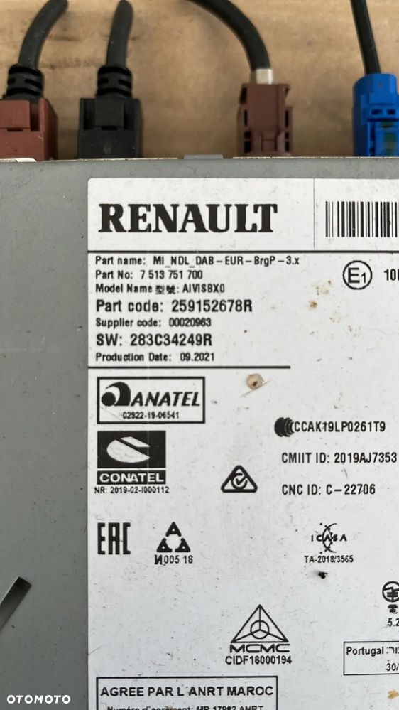 RADIO NAWIGACJA RENAULT CLIO V 259152678R - 3