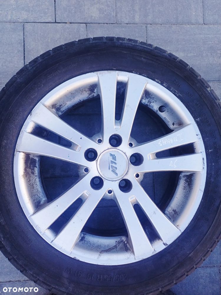 FELGI Z OPONAMI KOŁA ALUMINIOWE FLW VW SHARAN I R16 5X112 ET38 57,1 mm OPONY BRAVURIS 2 R16 205/55 LATO NR13 - 3
