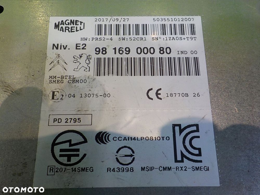 PEUGEOT 208 I 1.4 E-HDI 13r HB 5D radio CD 9816900080 - 3