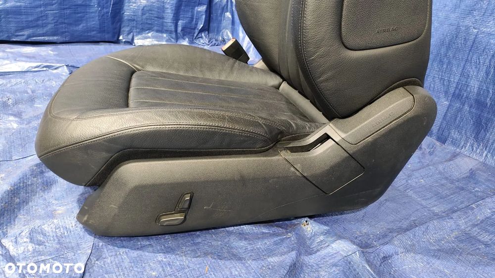 FOTEL LEWY PRZÓD SKÓRA CZARNY GRZANY PODGRZEWANY OSŁONA ZAGŁÓWEK MERCEDES CLS W218 C218 - 2
