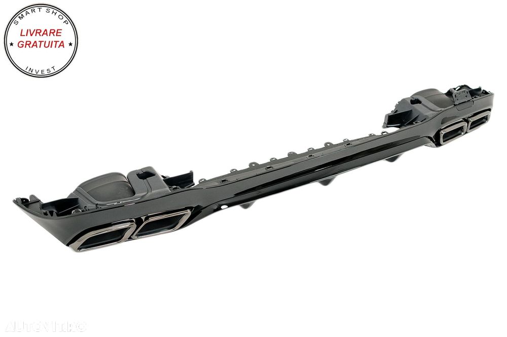 Difuzor Bara Spate cu Ornamente Toba Negre Mercedes E-Class W213 Sport Line (2016-- livrare gratuita - 2