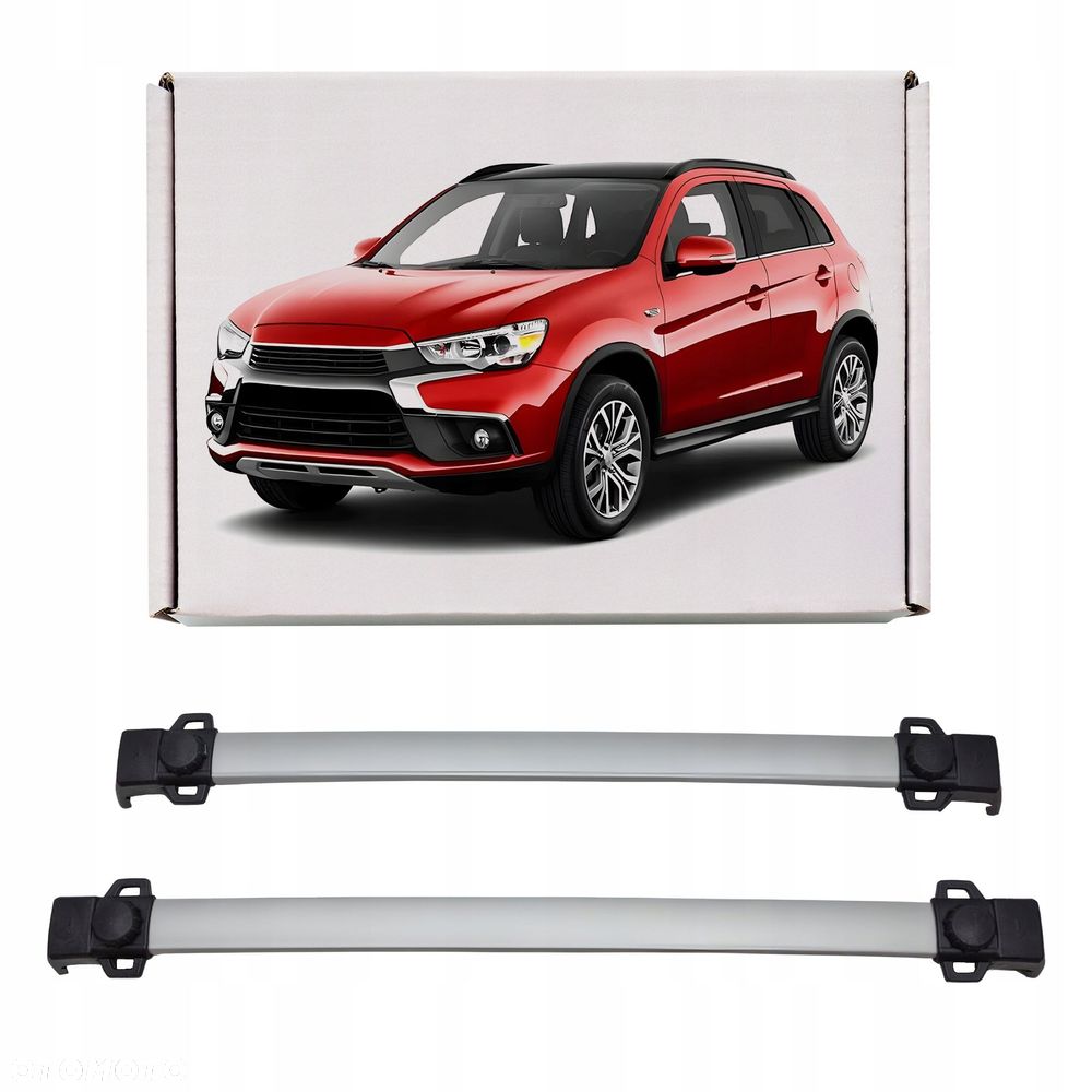 mitsubishi asx 2010+ srebrne belki do relingów - 1