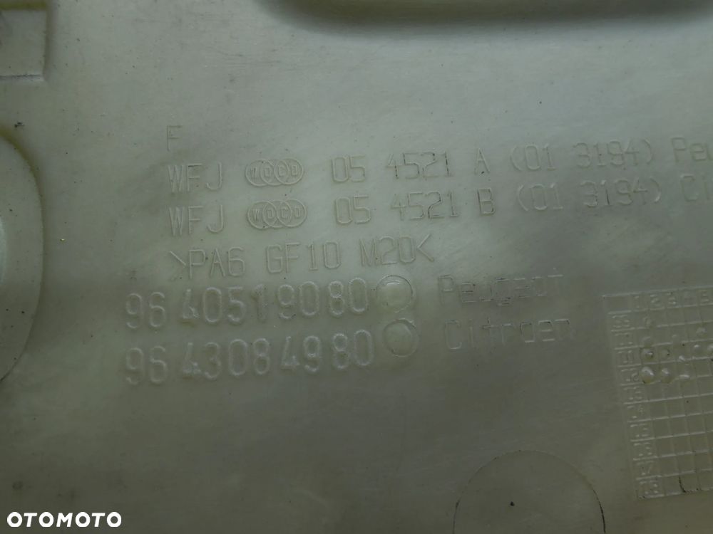 OSŁONA OBUDOWA SILNIKA PEUGEOT 607 2.2 HDI 9640519080 - 2