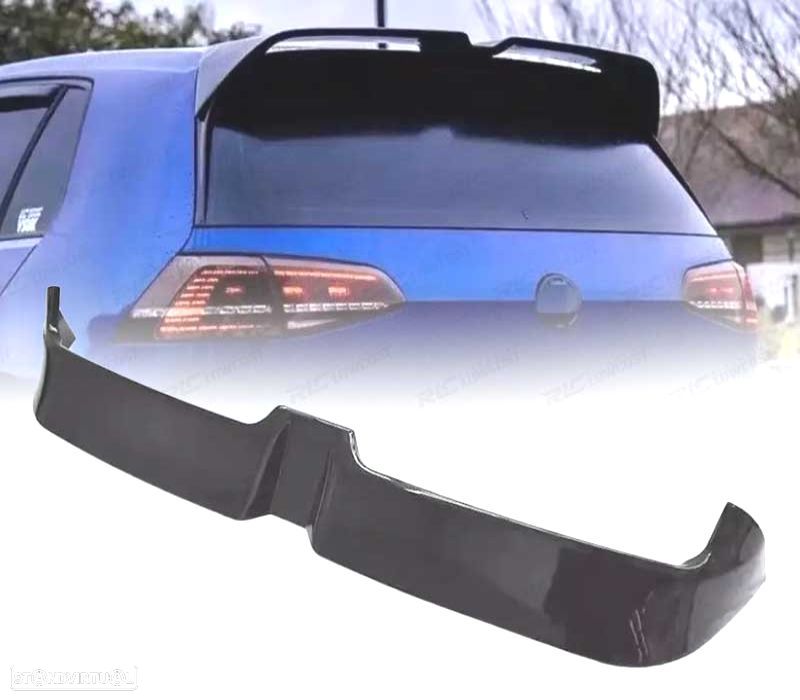 ALERON SPOILER VOLKSWAGEN VW GOLF 7 7.5 LOOK OETTINGER PRETO BRILHANTE - 1